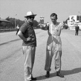 RF 396 Italian GP Monza - Colin Chapman and Cliff Allison