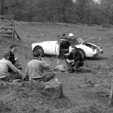RF 5a - Coffee stop - Ninian Patterson, Graham Gauld, Sandy Forrest, Tom Christie